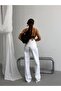 Trend Special Design Washed Effect Wide Leg Cross-Closure Baggy Denim Jeans - 6
