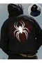 Unisex Ninja Masked 3 Thread O Oversized K Hooded Sweatshirt - Winter Fleece