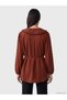 Lcw Everyday Burgundy Women's Shirt Tunic with Baby Collar Tie - 4