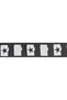 Planetwaves 50C01 Guitar Strap, Woven, Star-Black White Rock Star