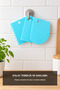 3-Piece Dough Cutter, Scraper and Cake Decorator Set Blue Plastic Shaper - 2
