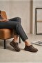 Women's Suede Leather Stone Detailed Orthopedic Sole Sneaker Walking Shoes - 3