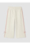 Lcw Kids Ecru Girls' Sweatpants 3 Yarn Thick Fabric with Bow Detail - 2