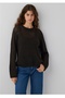 Regular Fit Perforated Women's Sweater Made of 53% Cotton and 47% Polyester.
