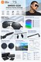 Ts Polarized Sunglasses Tac Lens Pilot Aviator Style Uv400 Metal Frame Black Unisex Sm005-0220 - 2