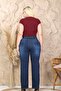 Pipe Leg Comfortable Fit Lycra Women's Plus Size Jeans - 6