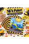 Construction Work Machines Yellow Black Paper Napkins 16 Pcs