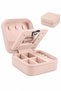 Travel Jewelry Box with Mirror - Jewelry Organizer Box - Mini Jewelry Box - Accessory Box - Mirrored Jewelry Organizer - Jewelry Storage Box (Pink)