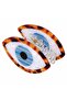Large Size Latch Buckle with Blue Eye Figure – Brown - 3