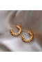Serrated Hoop Earrings - 2