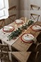 2 Pieces 35cm Round Red Striped Christmas American Style Straw Jute Plate - 6