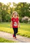 Children's Character Printed Crew Neck Short Sleeve T-Shirt Leggings 2-Piece Set 2-6 Years Cotton - 5