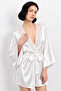 Women's Collar Lace Detailed Spanish Style Short Dressing Gown