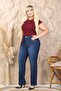 Pipe Leg Comfortable Fit Lycra Women's Plus Size Jeans - 4