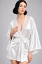 Women's Collar Lace Detailed Spanish Style Short Dressing Gown - 5