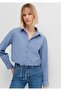 Oversized (Wide Cut) Women's Shirt with Gingham Lace Details.
