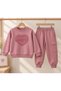 Sweety Heart Printed Girls' Tracksuit Set 3 Years-6 Years - 4