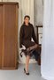 Women's Brown Stylish Lace Detailed Embroidered Knitwear Dress - 3