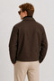 Men's Brown Jacket Premium Double Zipper Classic Collar Casual Stylish Jacket - 5