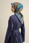 Sura Silk Scarf 9335-85 Purple Mixed Pattern - 2