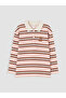 I Devrik Roba Collar Striped Girls' T-Shirt from Freezen Store