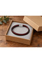 Sarvello Duotone Black Red Leather Men's Bracelet - Thin Double Stripe Design - 3