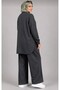 Pique Fabric Hijab Double Set with Striped Stitching Detail - 4