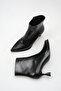 Women's Thin Heeled Slip-On Boots Black Yanki - 6