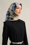 Sura Silk Scarf 9318-05 Navy Blue Mixed Pattern - 6