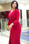 Women's Premium Solid Maxi Dress with Elasticated Cuffs & Chest Panel - Embellished V-Neck Modest Wear - 5