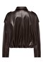 Women's Brown Onlmoon-Nelı L/S Faux Leather Bomber Pnt Jacket - 7