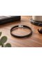 Trevessi Ashline Black Gray Leather Men's Bracelet - Thin Double Strip Design - 2