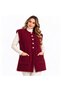 Women's Soft Textured Stone Buttoned Pocketed Long Knit Vest - 2