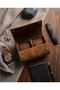 Genuine Leather Orange Vintage Crazy Horse Leather Double Luxury Watch Roll and Travel Watch Box - 6