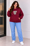 Women's Plus Size Oversize Elephant Print Hooded Sweatshirt 3 Thread Comfortable Fit Casual Hoodie with Kangaroo Pocket - 2
