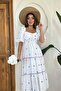Lilac Lace Detailed Embroidered Dress - 3