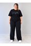 Women's Relaxed Fit 2-Piece Set – Oversized T-Shirt and Wide Leg Sweatpants
