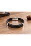 Nercavio Slatecord Black Leather Men's Bracelet - Smoked Fine Weave Layered - 2