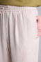 E4790Axer22 Ecru Relax Fit Linen Look Trousers with Elastic Waist and Pockets - 4