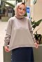 Ribana Collar Mercerized Combination Tunic
