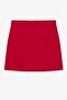 Red Tailored Cut Fit Jacket Skirt Set - 7