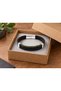 Selvano Olivearc Black Leather Men's Bracelet - Khaki Thin Braided Layer - 2
