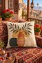 Anatolia Sun |   Anatolian Inspired Floral, Crane and Sun Patterned Set of 4 Decorative Throw Pillow Covers |   Modern Bohemian Design - 4