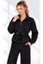 Drawstring Waistband Sweet/Pants Set with Grass Detail, Stylish and Comfortable Top and Bottom Set