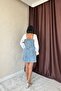 Blue Front Bow Denim Dress - 5
