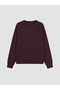 Plum soft touch Oversized women's sweatshirt - 3