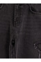 Black Wideleg Embroidered Girls' Jean Pants - 2