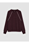 Plum soft touch Oversized women's sweatshirt