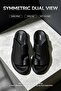 Premium Textured Leather Footwear with Cross Strap Design - 3