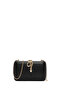 Women's Black Accessory Detailed Long Chain Strap Mini Evening Dress Portfolio Bag Wb340002Sv